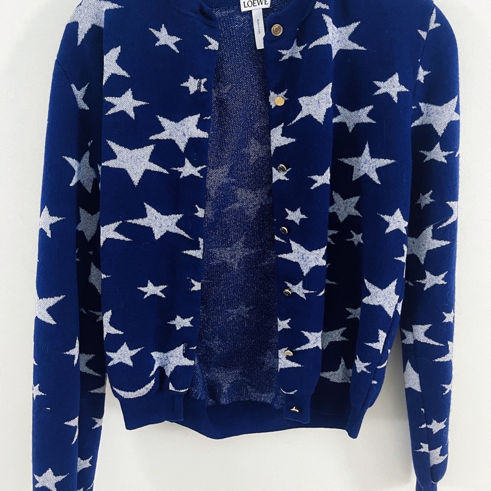 Loewe navy blue star sweater

Size M